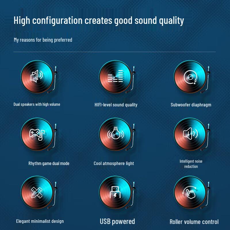 Проводная настольная звуковая панель Wanhuo с USB