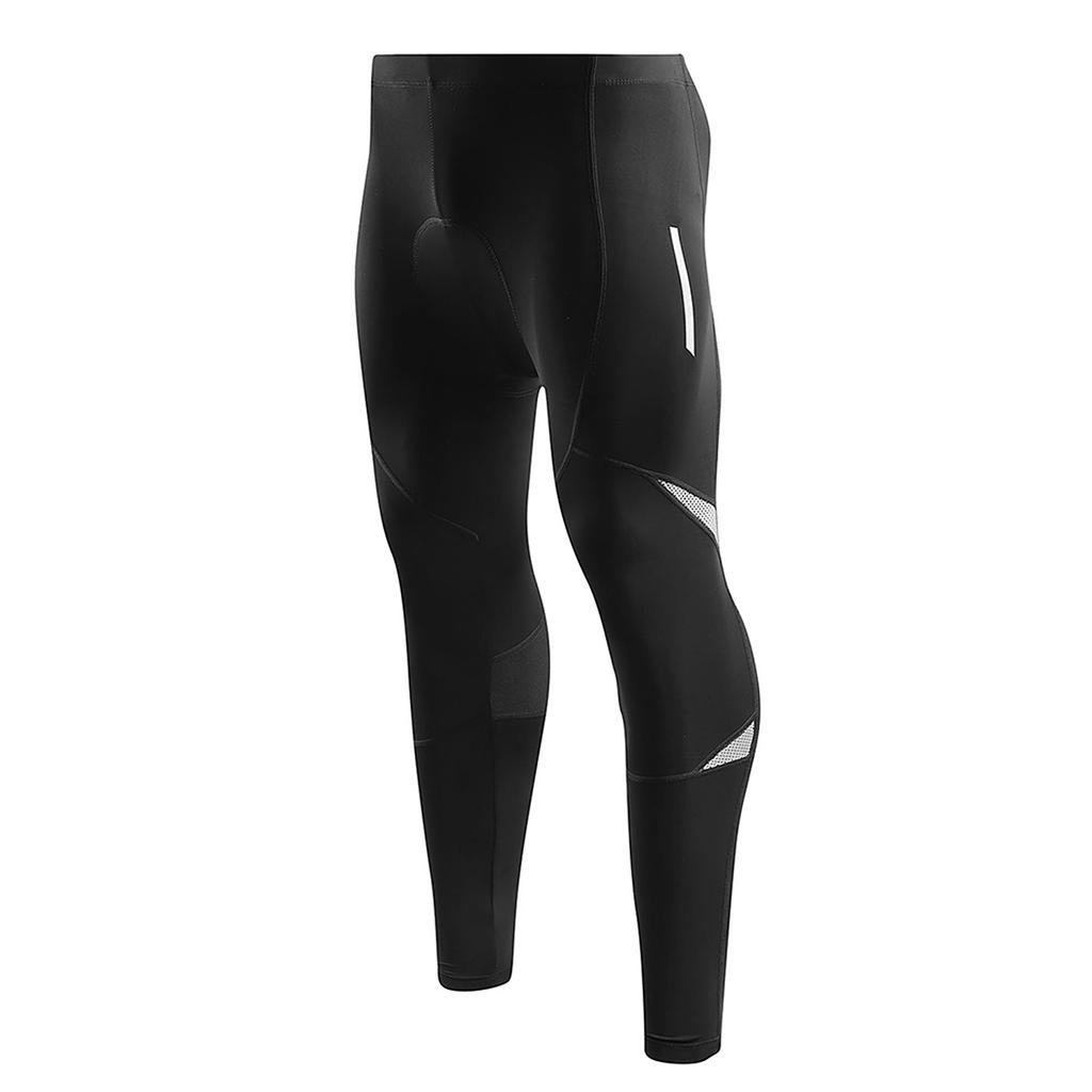 Men"s Reflective Bicycle Pants Gel Padded Cycling Tights Leggings Outdoor Riding Bike Pants