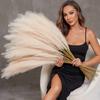 1Pcs Faux Pampas Grass Decor Plume Grass Artificial Phragmites Australis Vase Decorations Fake Reeds Plants Everlasting Flowers