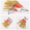 Sharp Metal Jig Double Hooks Gill Fish Swift Solid Ring Jigging Fishhook   Freshwater Lure