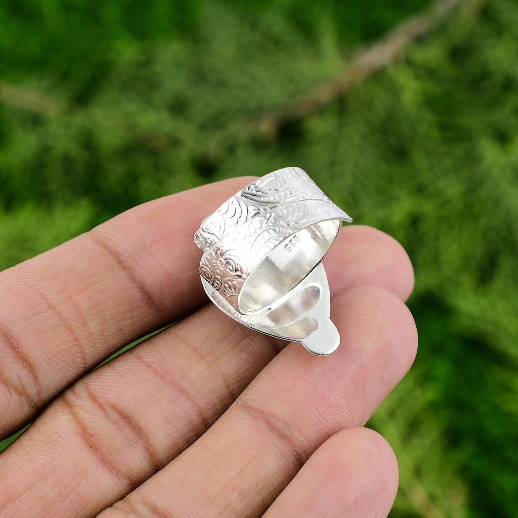 Натуральный рубин цоизит драгоценный камень обещание зеленый регулируемое кольцо 925 стерлинговое серебро