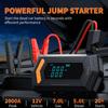 BUVAYE Jump Starter Воздушный компрессор с воздушным насосом Портативный 2000A Аккумуляторный усилитель 150PSI Электрический надувной насос 250Lmin Надувной насос