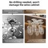 Wall Mounted Glasses Hanging Rack Plastic Inverted Goblets Rack Wine Glass Rack  Dining Rooms