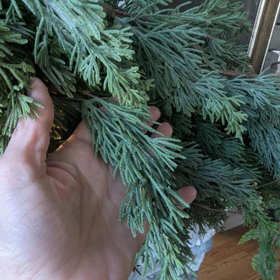 Simulated Cedar Pine Garland Realistic Greenery Rattan Weatherproof Simulated Vine DIY Hanging Ornament Indoor Outdoor Decor