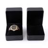 Black Frosted Leather Watch Case High-end Flip Jewelry Storage Box Men Wrist Watch Organizer Display Bracelet Packaging Box Bag