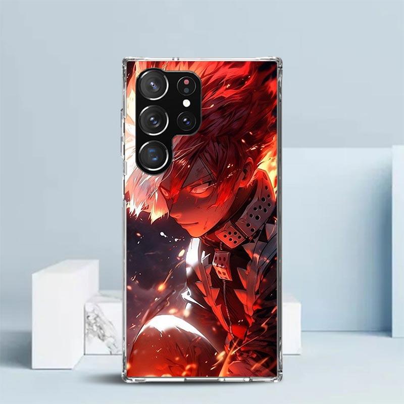 Тодороки Шото MHA Моя геройская академия Мягкий чехол для Samsung Galaxy S25 Edge S26 S24 S23 Ultra Чехол для телефона S22 S21 Plus S20 FE С рисунком