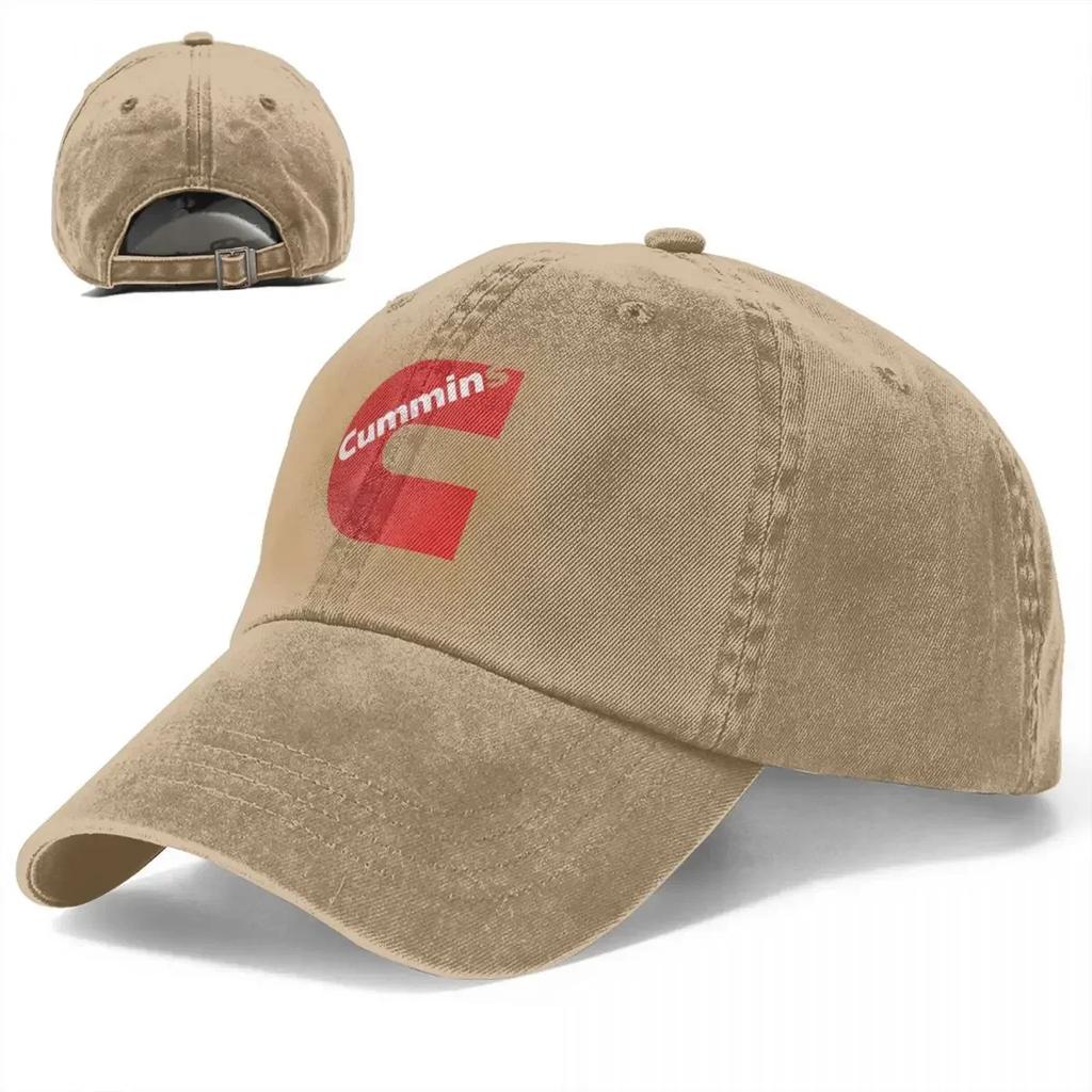 Gas Fueled Engine Cummins Baseball Cap Fashion Distressed Denim Washed Snapback Cap Unisex Women Outdoor Workouts Hats Cap