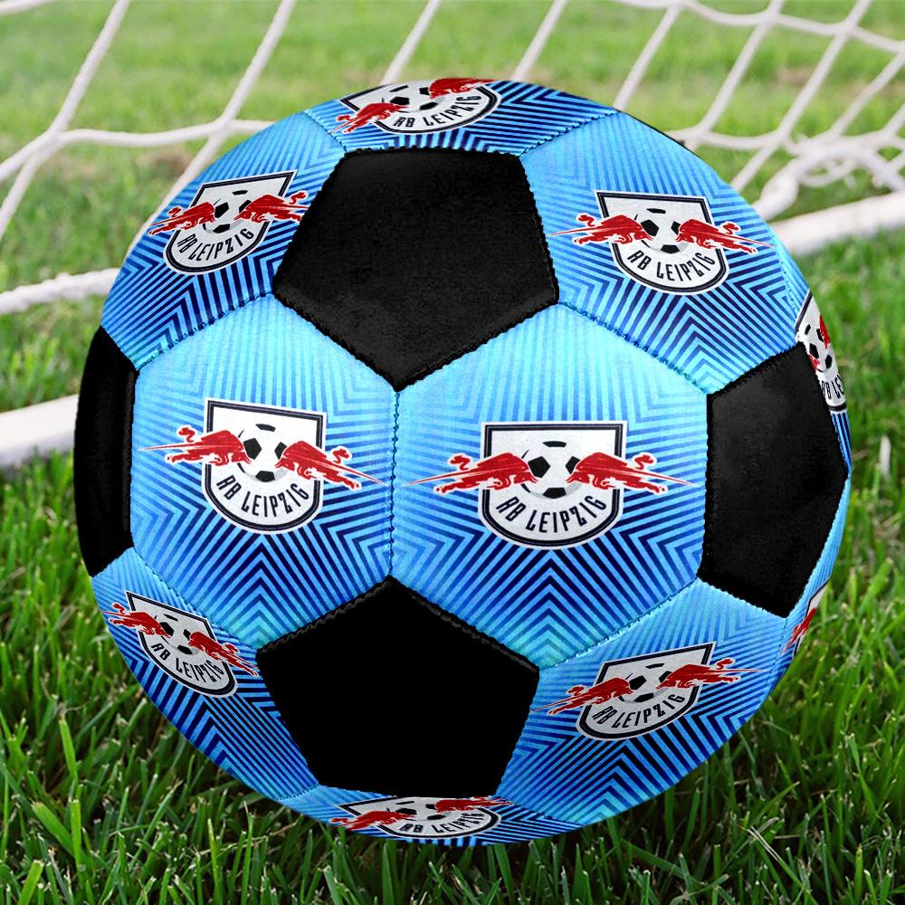 RB Leipzig Indoor Soccer Ball Colorful All Ages Size 5 Machine Stitched PVC Competition Ready Durable High-Bounce