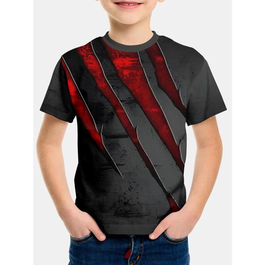 Kids Summer Printed 3D T Shirt Boys Tees Casual Short Sleeve O Neck Girls Tops