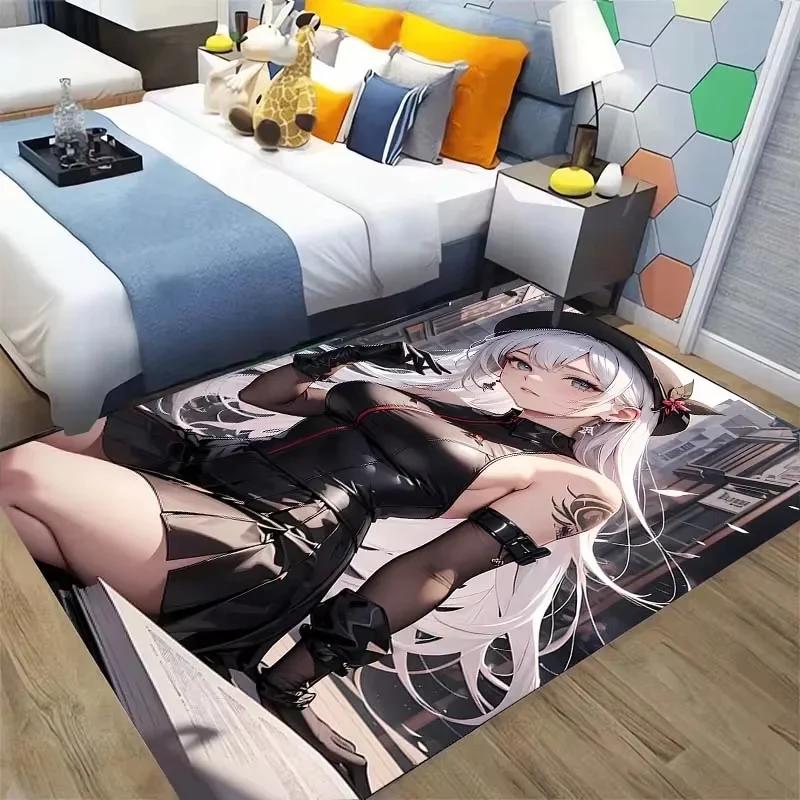 Japanese Anime Sexy Goddess Printed Carpet Game Otaku Anime HD Rug for Living Room Bedroom Deco Study Porch Bedside Non-slip Mat