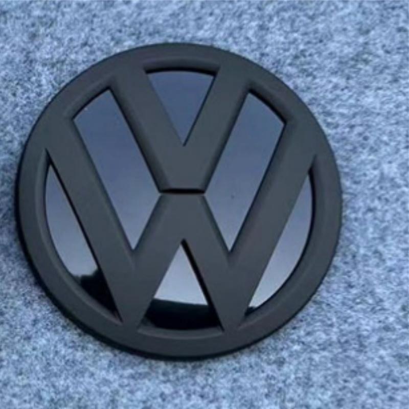 Для VOLKSWAGEN Подходит для Volkswagen T6 ярко-черный серебристый матовый 170 мм логотип передней решетки радиатора + 130 мм логотип задней крышки багажника c