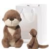 Cartoon Sea Otter Plush Doll High Quality Brown Sea Otter Plush Toy Super Soft Home Decor for Boys Girls Christmas Gifts
