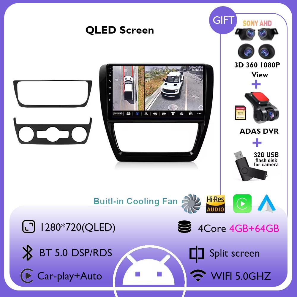 10-дюймовый автомобильный радиоприемник для Volkswagen VW Jetta 6 MK6 2011 - 2018 беспроводной Carplay Android Auto мультимедийный плеер автомобильная стереосистема навигация