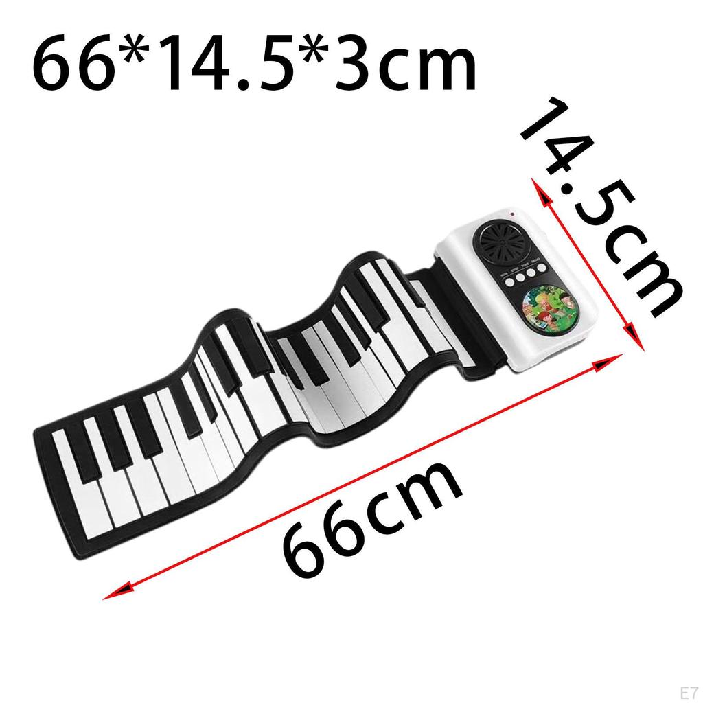Flexible Roll-up Electronic Piano Foldable Children's Hand-held Keyboard Music Holiday Gift