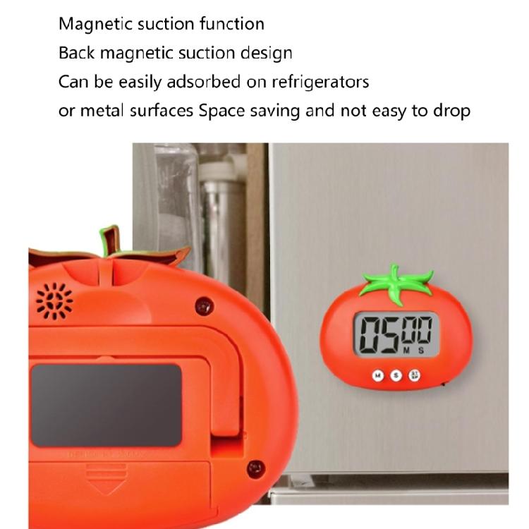 Large Display Timer Tomato Shaped Timer for Kitchen Cooking Exercise and Study