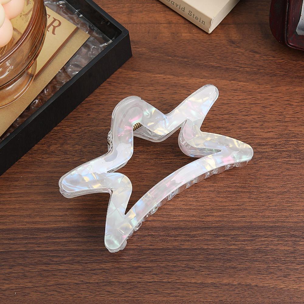 PVC Shark Clip Starry Large Size Hair Grab Fashion Hair Clip  Daily