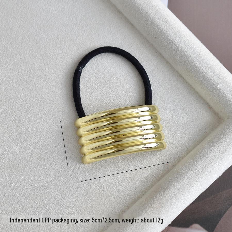 "U-Shaped Alloy Ponytail Headband: High-End, Cold Style, Seamless, Minimalist Hair Ring"