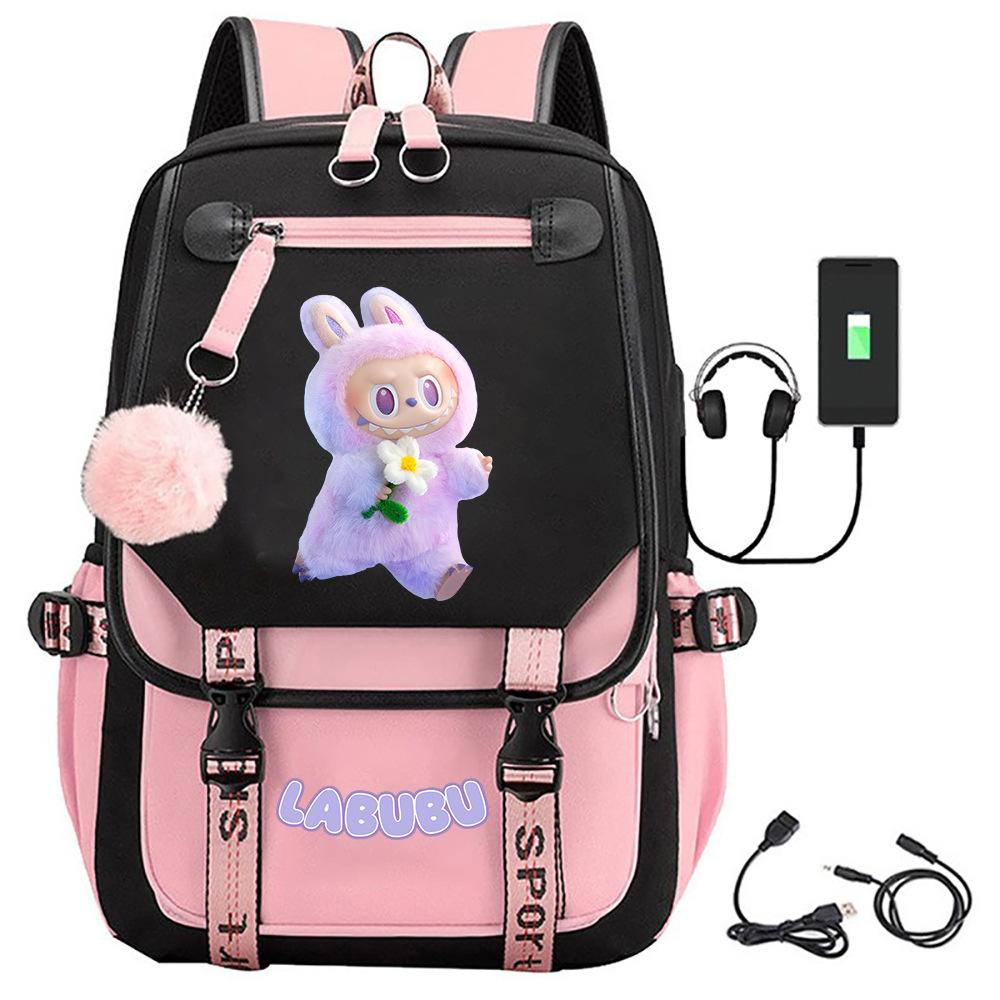 2025 новый рюкзак с принтом labubu 3.0, школьный рюкзак для студентов, кампусный рюкзак