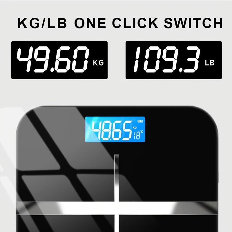 high quality1pc Black Smart Scale, Fashionable Body Weight Scale with Digital Display, LCD Screen, High Precision, Modern Design Suitable for Home,