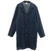 GANRYU Comme des Garcons Пальто с открытым воротником из японского льна S Темно-синий система Мужское Б/У