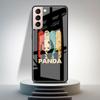 Чехол из закаленного стекла для Samsung Galaxy S21 Ultra S20 FE S10 Plus Note 20 10 Lite S9 S8 9 S10e, чехол для телефона с милым мультяшным пандой Sac