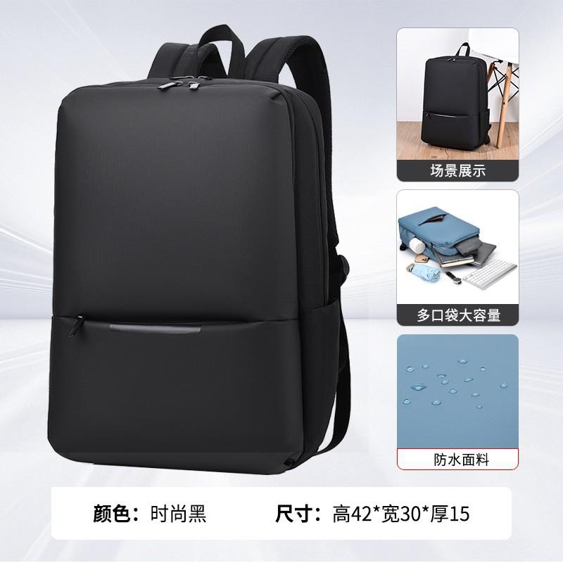 Large Capacity Waterproof Backpack Men Women 16-inch Laptop Compartment Urban Minimalist Style PVC Material Air Cushion