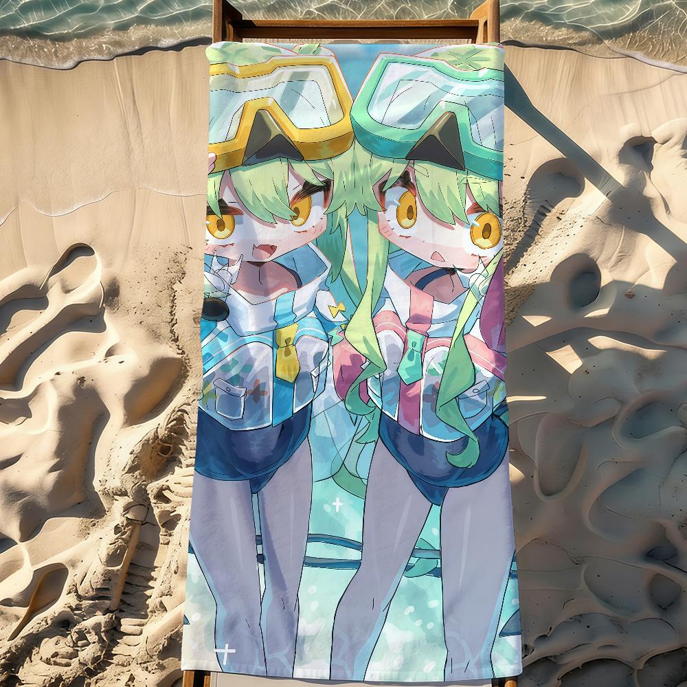 Игровое полотенце Tachibana Twins B-Blue A-Archive Спортивное Быстросохнущее Туристическое Снаряжение для Кемпинга Песозащитное Мягкое Легкое Большое Пляжное Полотенце