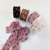 Handmade DIY Hair Accessories Double-Sided Rose Bow Herringbone Style Cloth Straps for Clothing & Straw Hats for Gifts Packaging