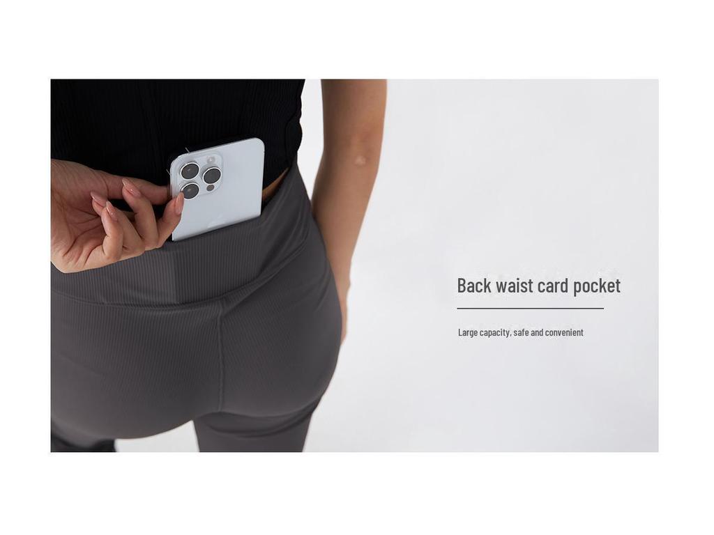 Lu New Threaded High-Waist Bell-Bottom Yoga Pants - Hip Lift, Slimming, All-Match, High Elasticity, Comfortable for Indoor or Outdoor Wear.