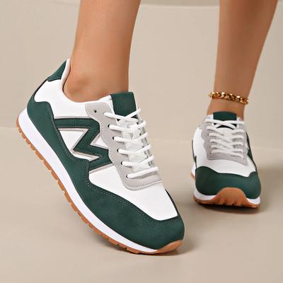 Новые женские спортивные кроссовки синие кожаные кроссовки на толстой подошве зеленые женские повседневные теннисные туфли на плоской подошве Zapatillas Comodas