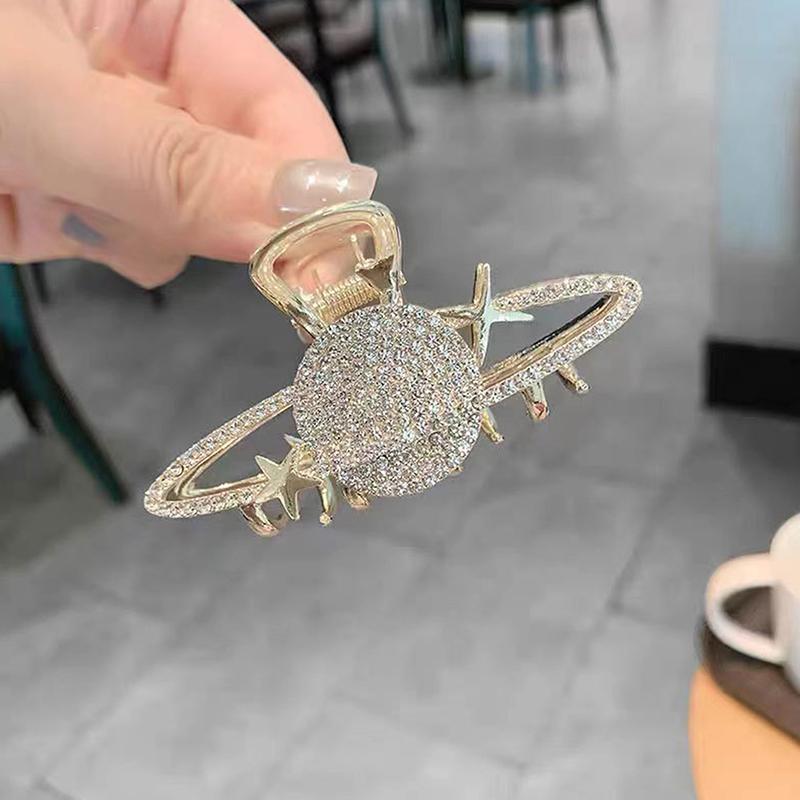 Заколка для волос Элегантный жемчуг Планета Зажим для волос для женщин девушек Универсальный зажим-акула Изысканные аксессуары для волос Подарок