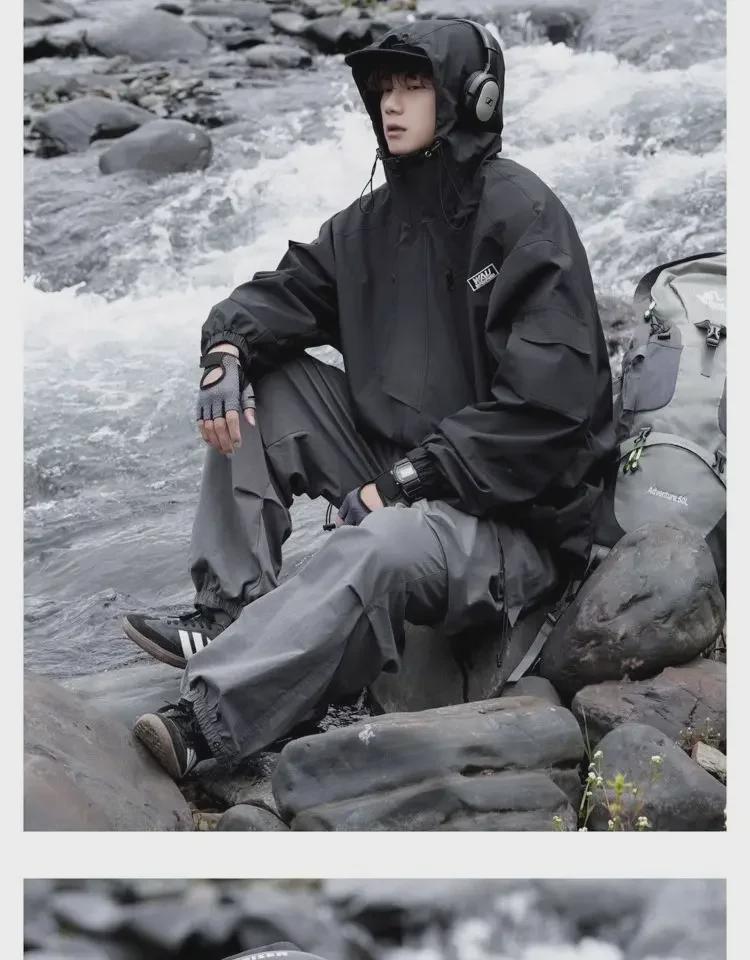 Мужская ветрозащитная водонепроницаемая куртка Mountain Outdoor — модная функциональная рабочая одежда в американском стиле для весны и осени