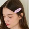 Pink PINEAPPLE [2EA 1SET] POLKA DOT Ribbon HAIRPIN_pink