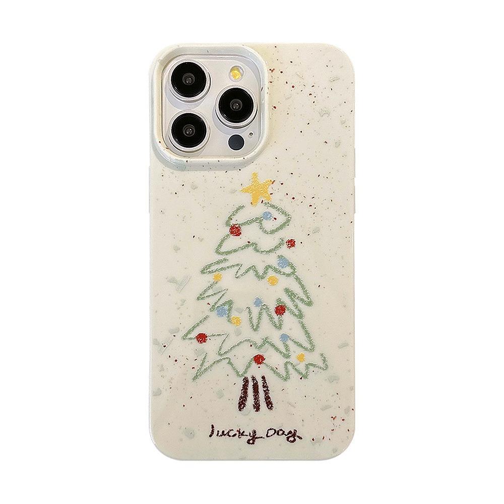 Ins Christmas Tree for IPhone16promax Mobile Phone Case 12 for Apple 15 Jelly Shell 11 Anti-fall 13 Soft 14