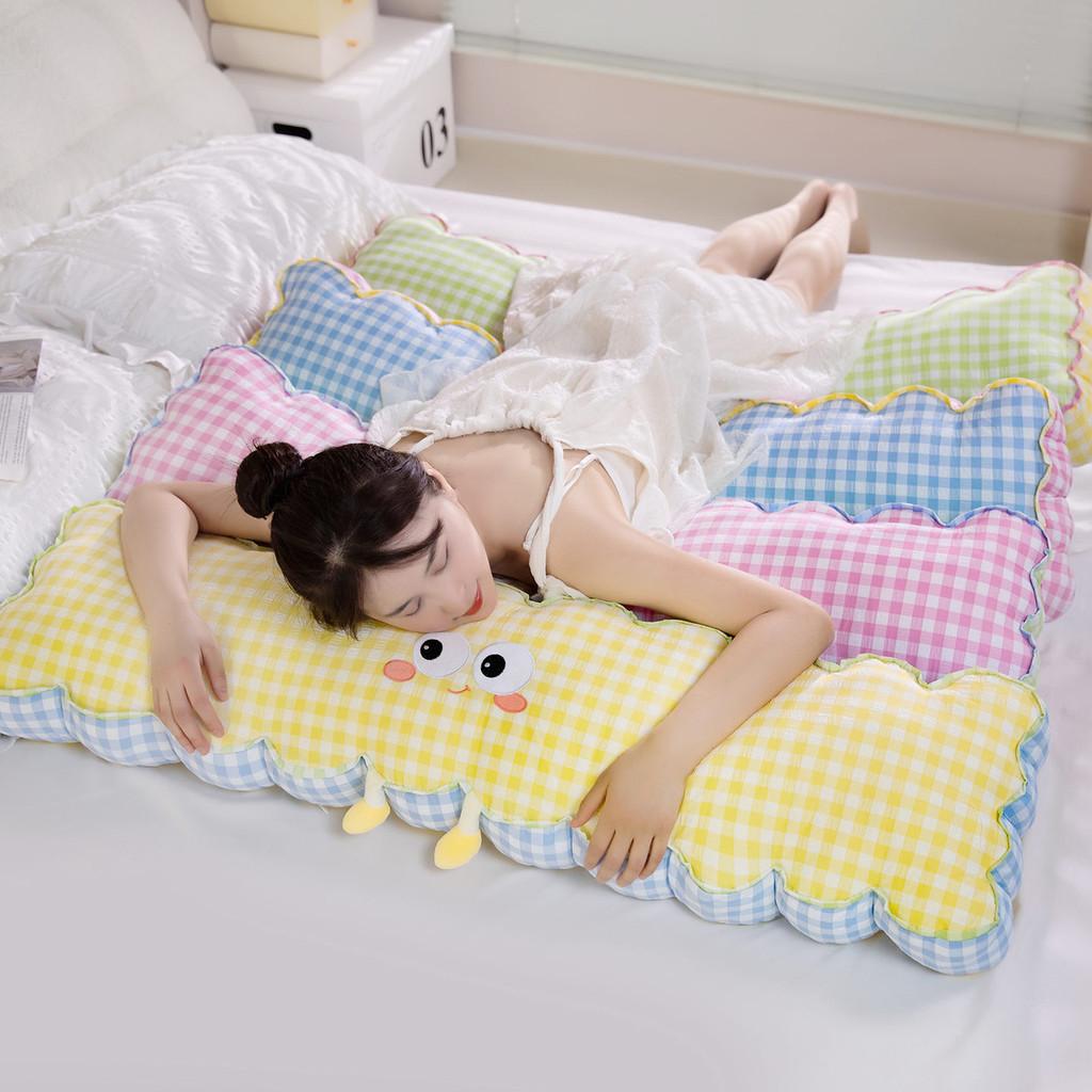 Мультяшный Стиль Сетчатый Узор Тело Беременной С Молнией Моющийся Чехол Для Комфортного Сна