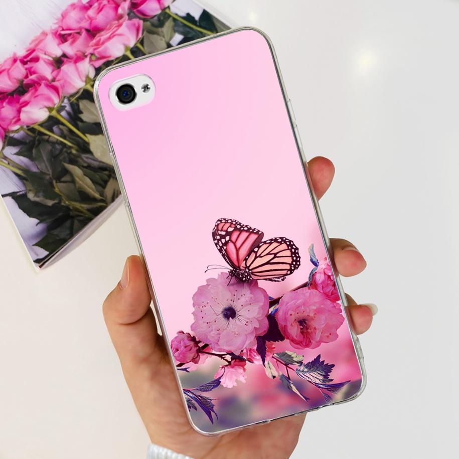 For Apple iPhone 4 Case Popular Flower Astronaut Clear Funda Soft Silicone Cover For iPhone 4s 4 s Bumper for iPhone4 Coque Capa