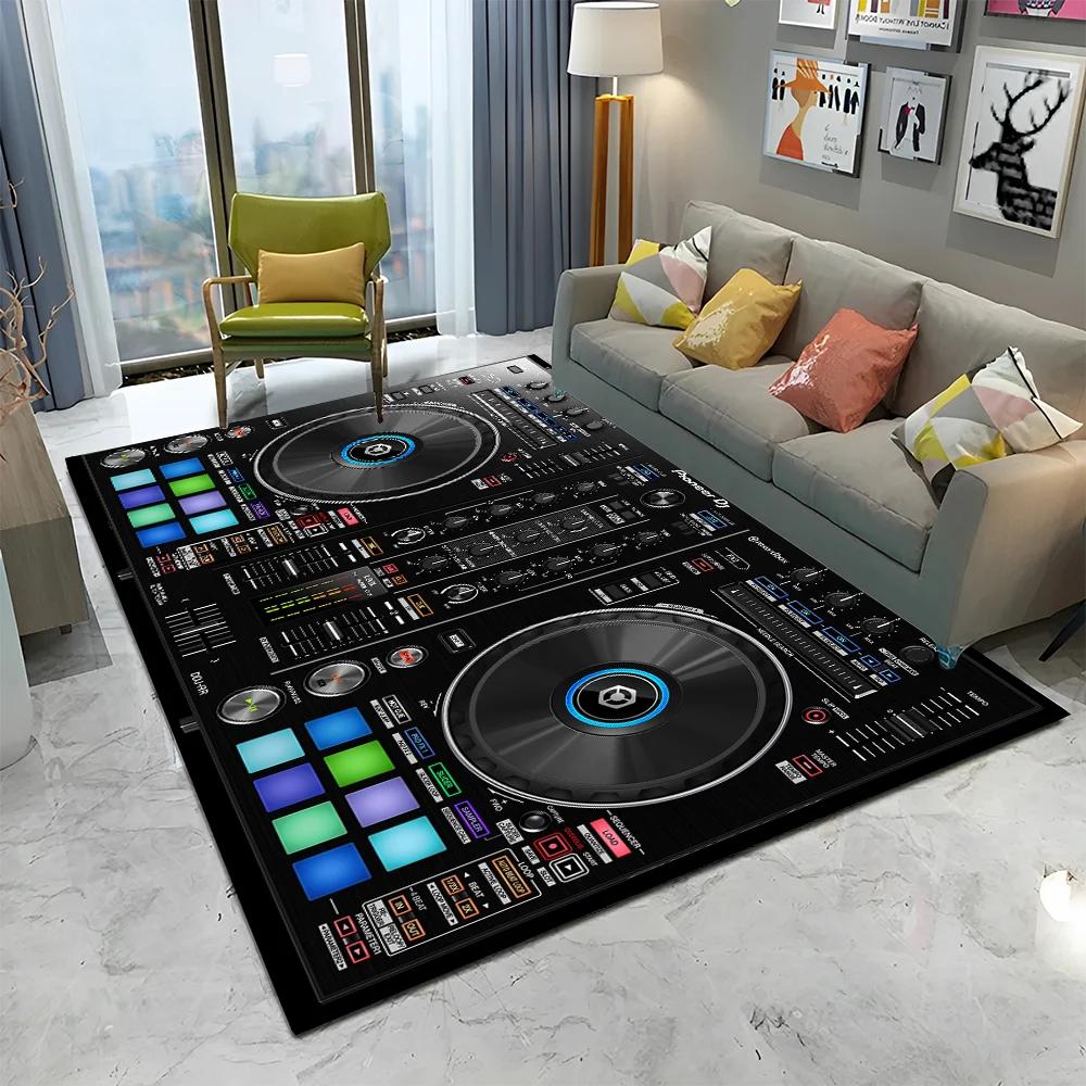3D DJ Music Screen Keyboard Cartoon Carpet Mat для дома, гостиной, спальни, дивана, коврика для двери, коврика для детской зоны, нескользящий коврик для пола