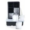 Set of 2 Silicone Ice Trays, Large, 4.5cm Diameter, 6-Cup Square Ice Cubes, Perfect for Drinks, Beer, Whiskey, Brandy, Tea, Juice, Milk, Ice Cream, Sn