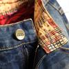 Men's Casual And Loose Hole Stitching Drape Characteristic Foot Denim Shorts