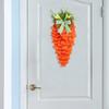 Garland Easter Carrot Wreath for Front Door Gifts Outdoor Artificial Wall Hanging Ornament