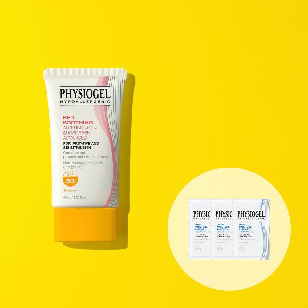 Physiogel Красный успокаивающий AI Усовершенствованный барьерный солнцезащитный крем (40мл)