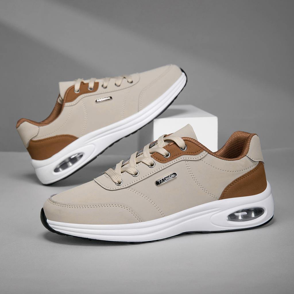 Новая мужская обувь Весна Осень Водонепроницаемая Обувь для ходьбы Нескользящая Амортизация Мужская Повседневная Кожаная Спортивная обувь Мужская Теннисная обувь