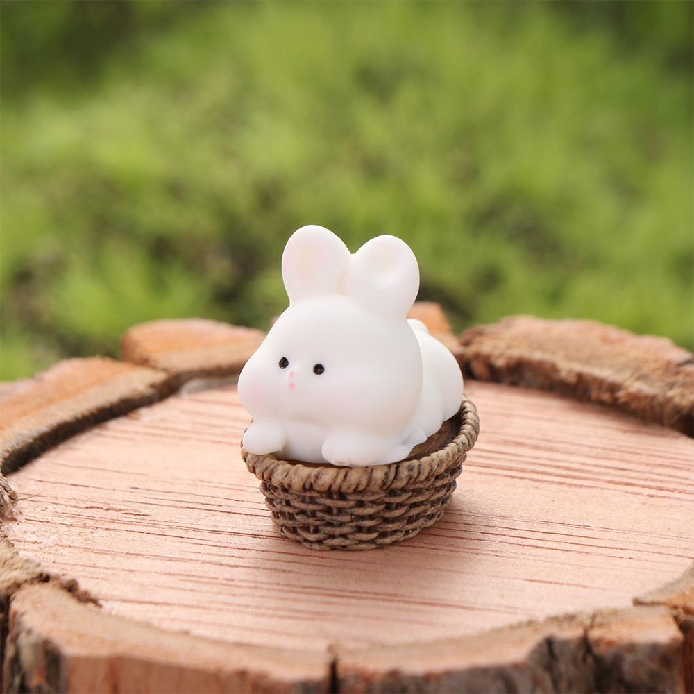 Cute Rabbit Micro Ornaments Resin Rabbit Toys Bunny Miniature Figurines Office