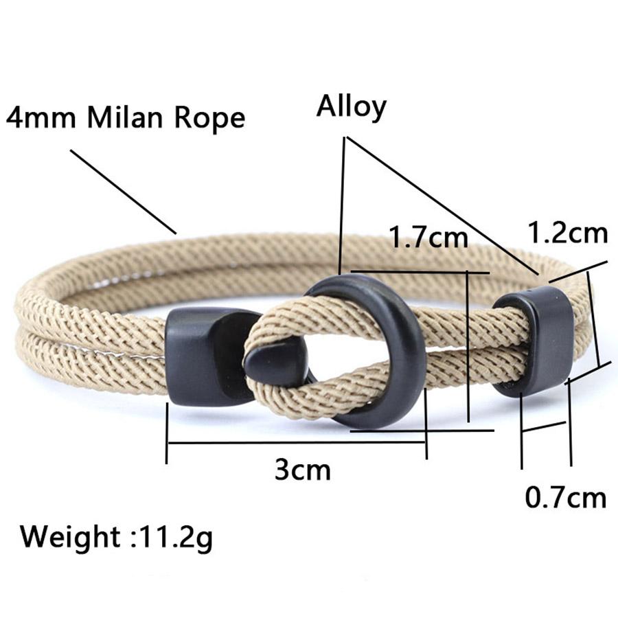 Noter New 2Pcs Men Bracelet Set 10 Color Options Premium Selected 4mm Cord Leisure Versatile Accessories 2 Sizes Available Joias