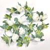 Шелковые искусственные цветы, виноградная лоза, подвесные цветы для стены, рождественские листья из ротанга, искусственные растения