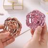 3D Rose Double-sided Mirror Portable Travel Mini Foldable Makeup Mirror Women Girls Vintage Pocket-sized Handheld Vanity Mirror