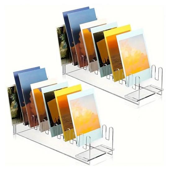 1/2/3 шт. 12-уровневая подставка для поздравительных открыток, акриловая стойка для открыток, держатель для хранения закладок для настольной столешницы на прилавке магазина