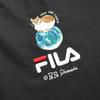 Fila X Коллаборация с Pepe Shimada Мультяшный логотип Принт кошки Тканая куртка с капюшоном Мужская куртка Черная F11M133798F-BK