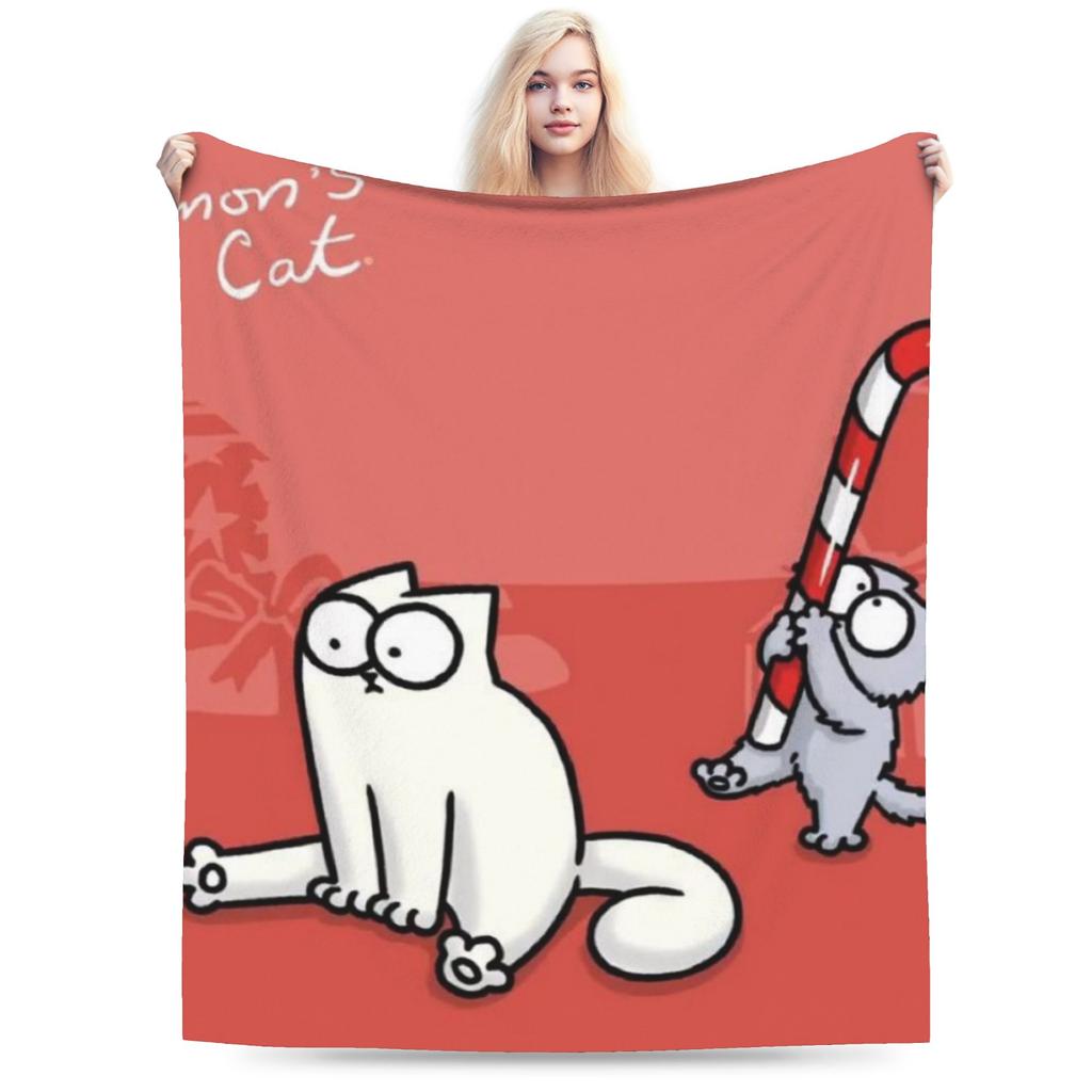 Simons Cat Blanket Super Soft Warm Throw Blankets for Bed 50x60 Inch Multi-size Bedspread