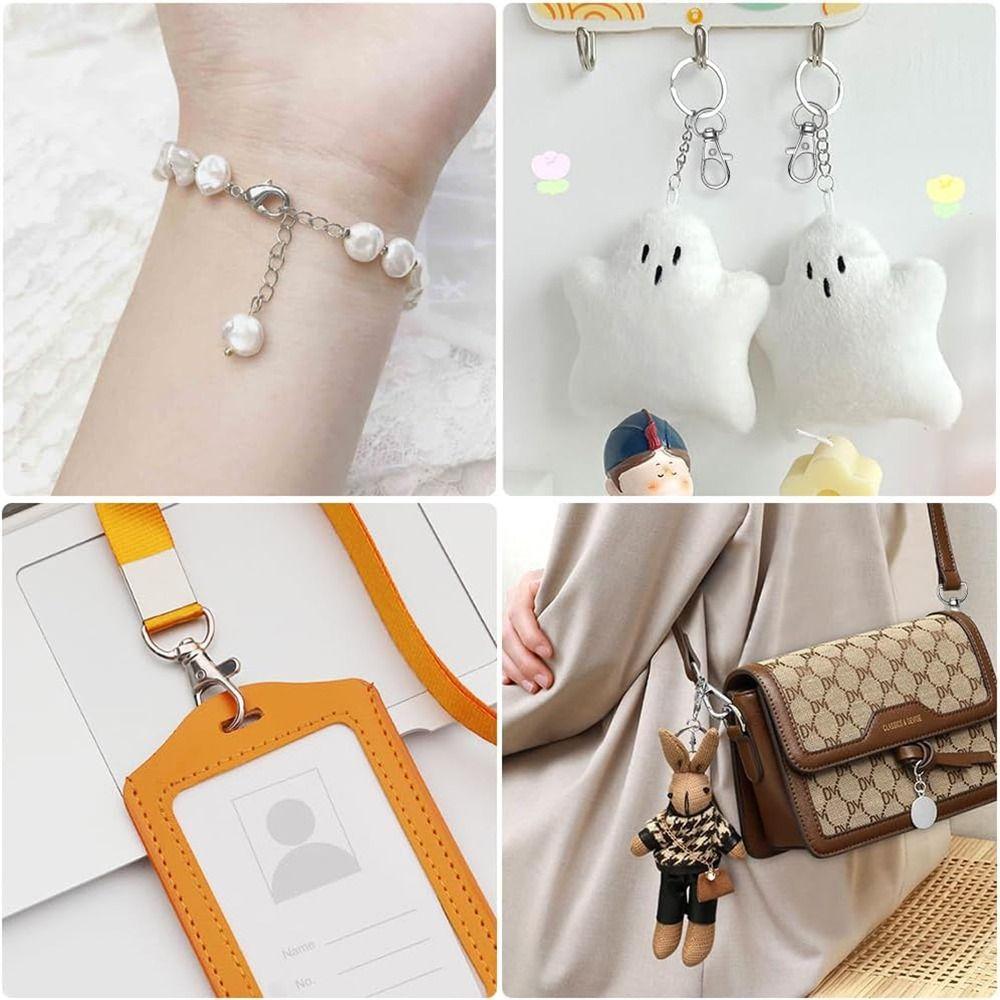 265 шт. Набор для изготовления брелоков с поворотными карабинами, соединительные кольца, набор для рукоделия, материалы для брелоков